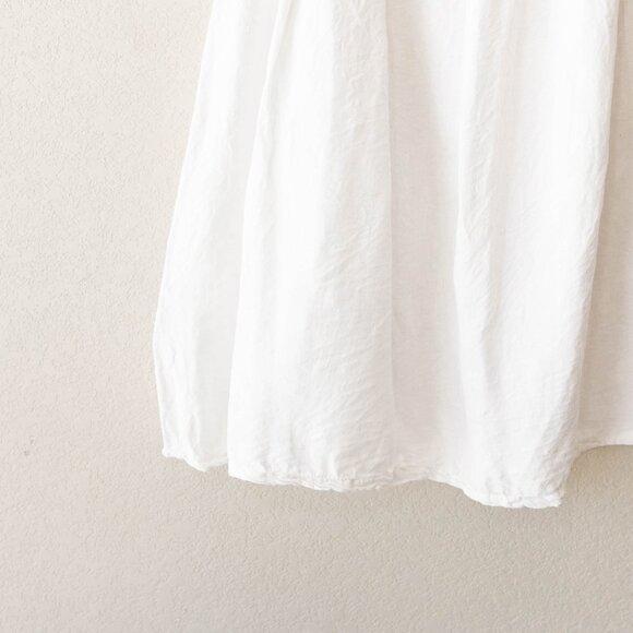 Cannisse White Linen Skirt Size 10 Button Front Midi Minimalist European Flowy - Picture 11 of 12